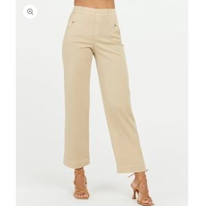 Spanx wide leg twill pants